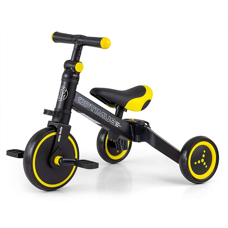 MILLY MALLY OPTIMUS Bērnu trīsritenis 3in1 Black 4837