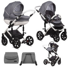 TUTIS MIMI STYLE Universālie rati 3in1, 387 Grey