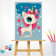 TSVETNOY Gleznošanas komplekts pēc numuriem 20x30cm Magic Unicorn, MC1097e