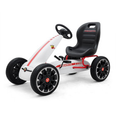 MILLY MALLY ABARTH bērnu kartings ar pedāļiem WHITE 3172