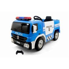 BABY MIX Bērnu elektromobilis UR-SX1820 - POLICE - 12V - BLUE