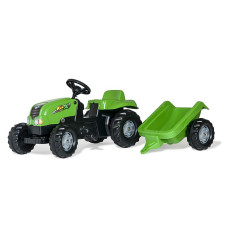 ROLLY TOYS pedāļu traktors ar piekabi Rolly Kid 012169 zaļš