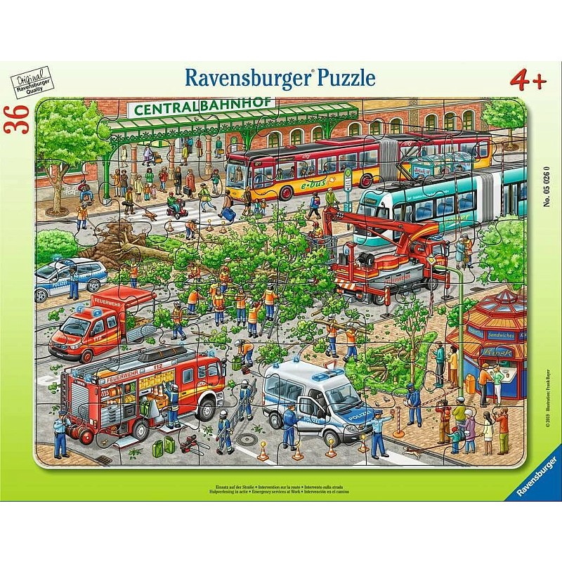 RAVENSBURGER Plakanā puzle Rescue on The Street 36gb. 4+ R 05026