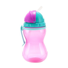 CANPOL BABIES Pudele ar salmiņu 370ml 12m+ 56/113 rozā ATLAIDE