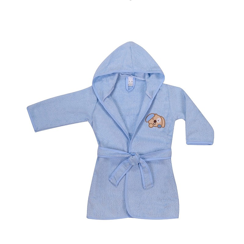 DUET BABY FROTTE Bērnu halāts ar kapuci 80-92cm, 466 DOG zils (744665)