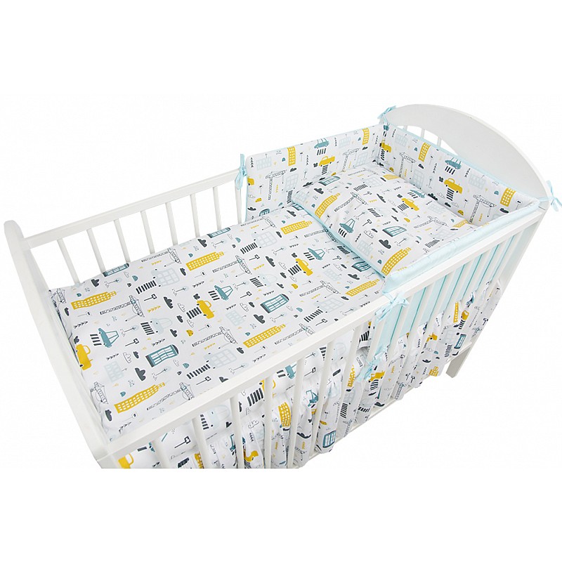 ANKRAS CITY Gultas veļas komplekts no 3 daļām 120x90cm - 180cm - tirkīzs