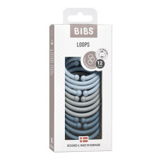 BIBS LOOPS piekaramie gredzeni Baby Blue / Cloud / Petrol