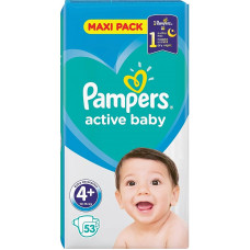 PAMPERS Active Baby Dry Autiņbiksītes VP+ S4+, 53 gab. IZPĀRDOŠANA