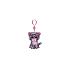 TY Beanie Boos Mīkstā rotaļlieta - piekariņš PINK/GREY LEOPARD TASHA 8cm, TY36616