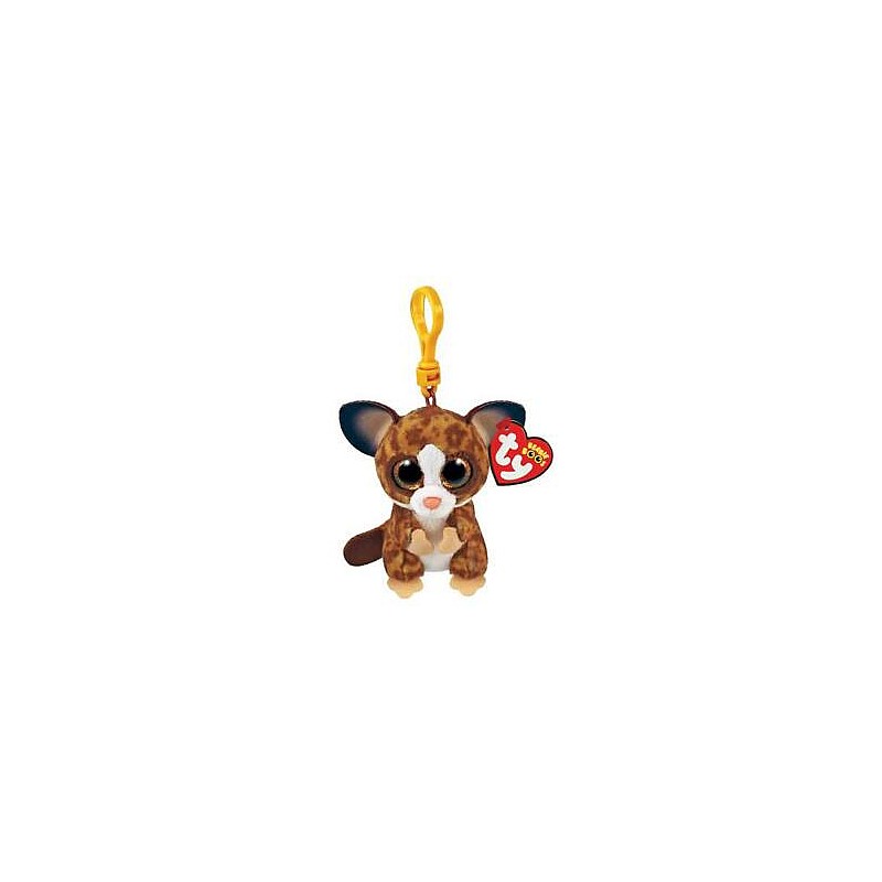 TY Beanie Boos Mīkstā rotaļlieta - piekariņš BINKY 8cm bush baby brown clip, TY35251 IZPĀRDOŠANA