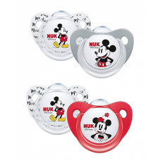 Nuk Disney Mickey silikona māneklis 0-6mēn. 2gab. SU28 10730041 ATLAIDE