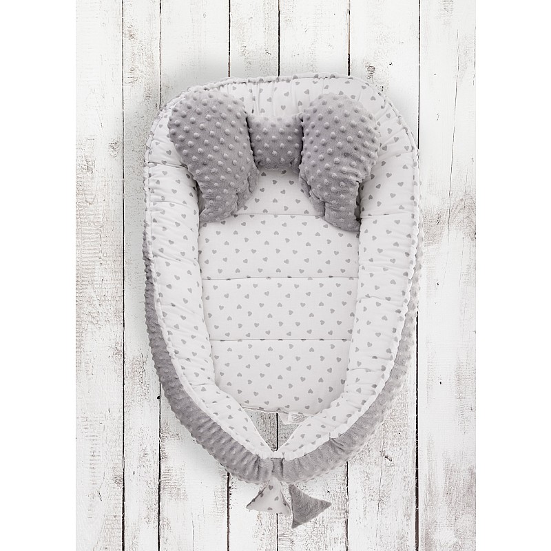 BELISIMA MINKY Zīdaiņa ligzdiņa SWEET BABY, P01-861 pelēks