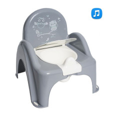 TEGA BABY OWL Podiņš-krēsliņš ar vāku un mūziku, PO-064 GREY