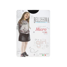 BELLISSIMA Meiteņu zeķubikses MICRO 50 nero 6 - 128cm