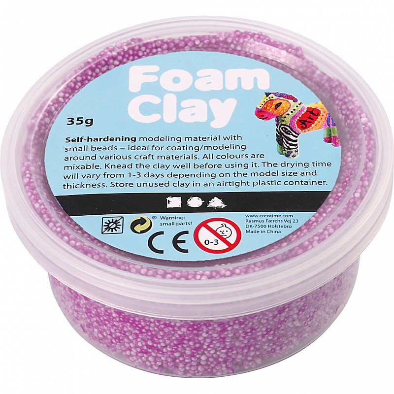 CREATIV Foam Clay dekorēšanas masa 35g Neon Purple, 78925