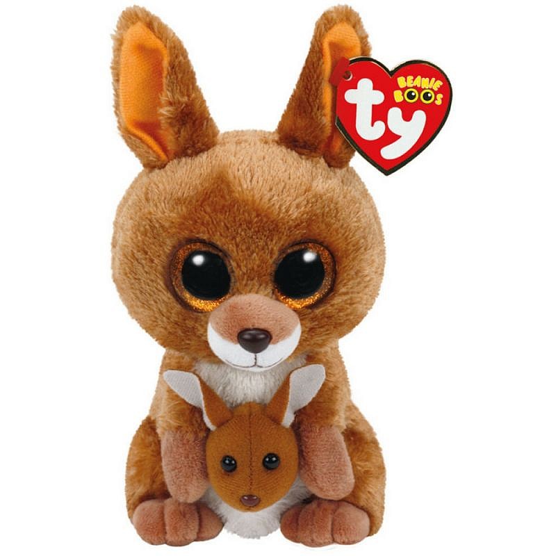 TY Beanie Boos Mīkstā rotaļlieta BROWN KANGAROO KIPPER 15.5cm, TY37226