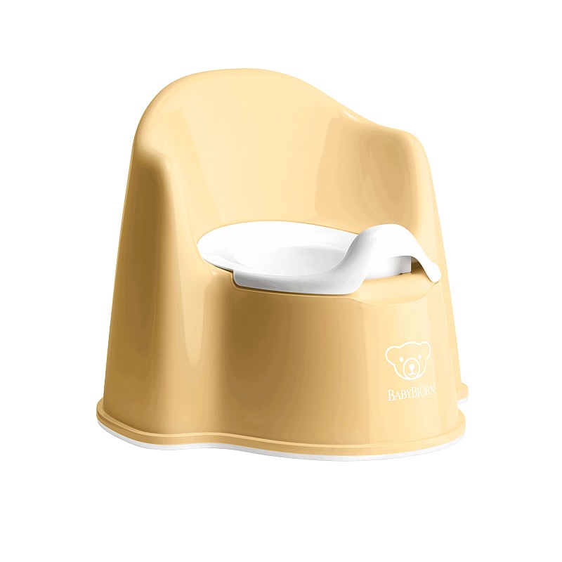 BABYBJORN CHAIR podiņš - krēsliņš Powder yellow/White 055266