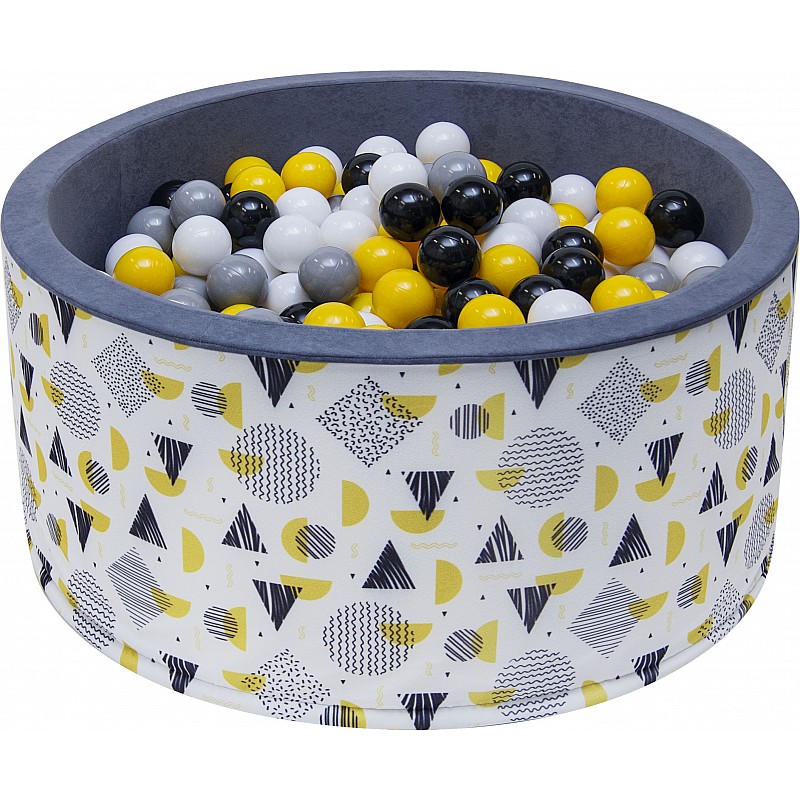 WELOX FUN Baseins ar bumbiņām, tumši pelēks-Abstrakcija AJ4