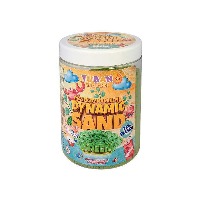 TUBAN Dinamiskās smiltis - Zaļas - 1 kg TU3555