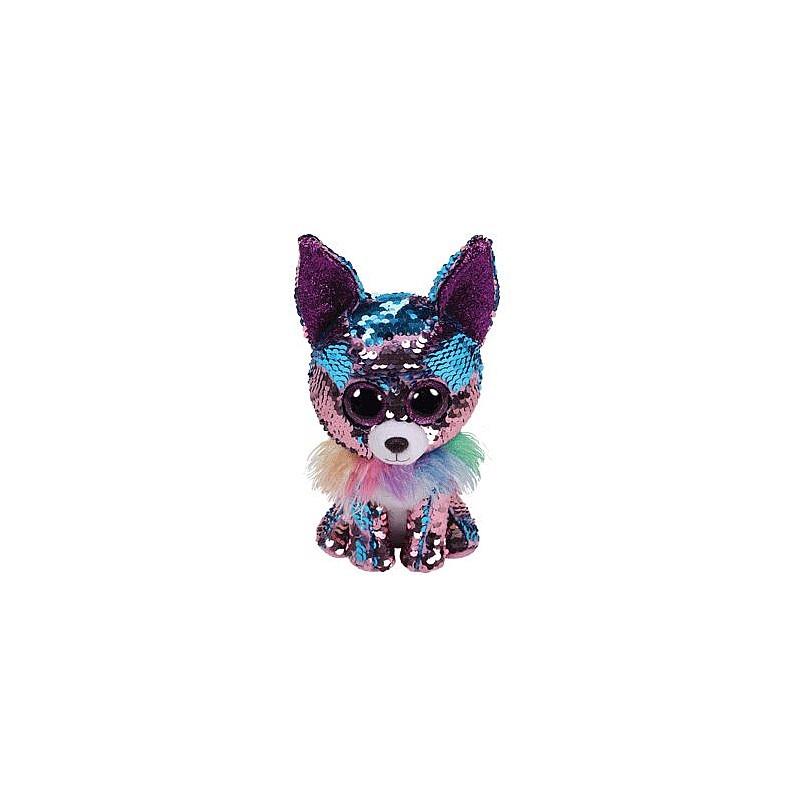 TY Flippables Mīkstā rotaļlieta YAPPY BLUE PURPLE SEQUIN CHIHUAHUA reg 24cm, TY36438