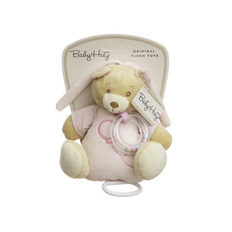 BABY HUG Muzikālā rotaļlieta Lācītis 20cm, rozā 89990