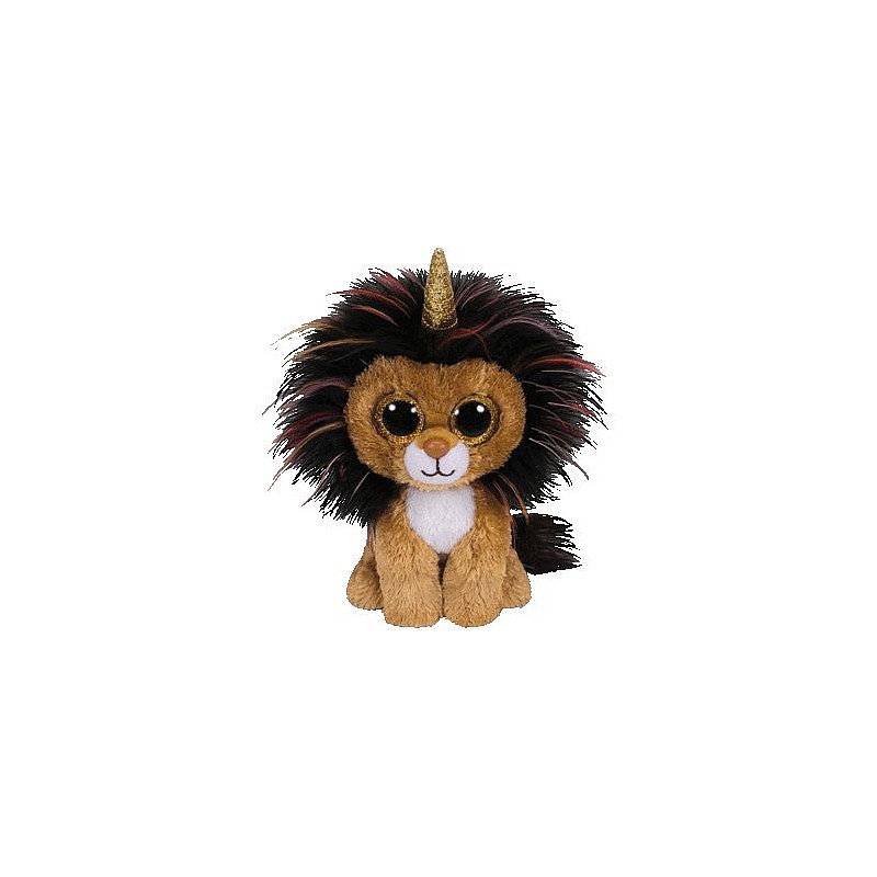 TY Beanie Boos Mīkstā rotaļlieta RAMSEY - lion with horn reg 15cm, TY36665 IZPĀRDOŠANA