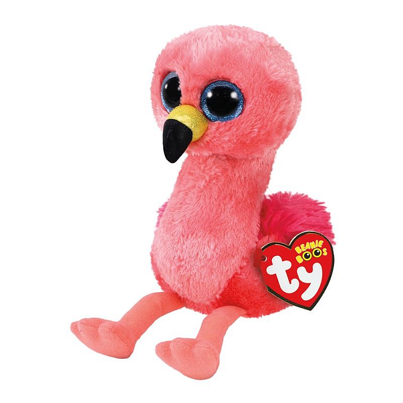 TY Beanie Boos Mīkstā rotaļlieta PINK FLAMINGO GILDA 15.5cm, TY36848 IZPĀRDOŠANA