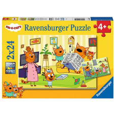 Ravensburger puzle 2X24 At home with the Kid-e-Cats R 05080