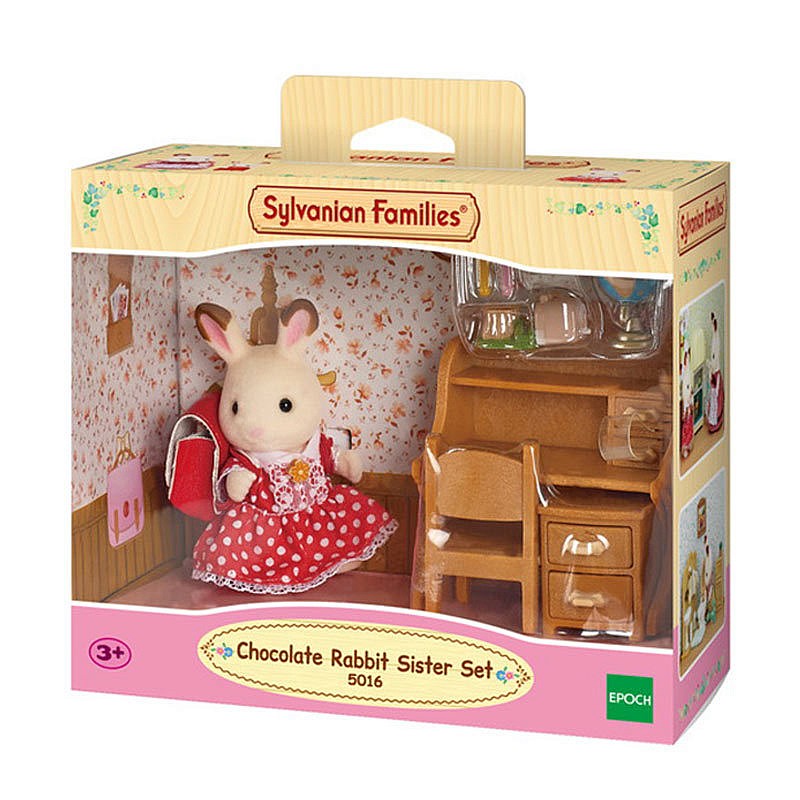 SYLVANIAN FAMILIES Šokolādes trušu māsa ar rakstāmgaldu