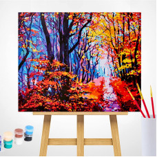 TSVETNOY Gleznošanas komplekts pēc numuriem 40x50cm Autumn Forest Path, MG2414e