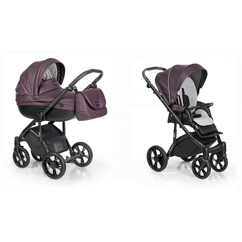 ROAN BASS SOFT Eco-leather universālie rati 2in1, Lavender Night