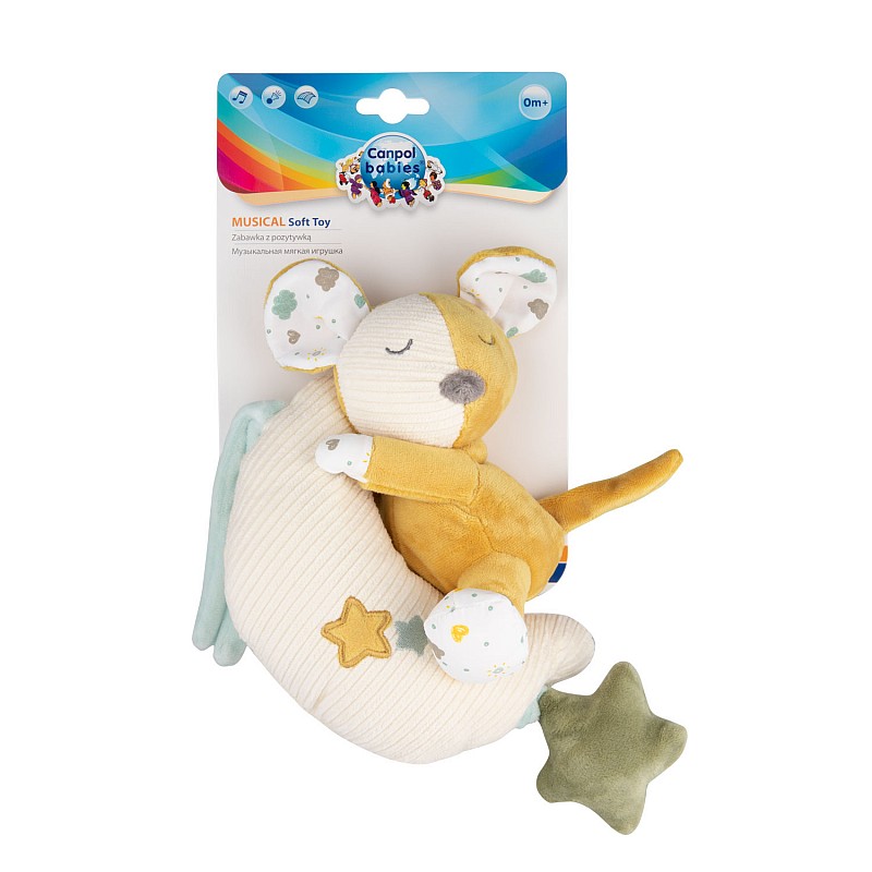 CANPOL BABIES Mīkstā rotaļlieta ar skaņu MOUSE 0M+ 77/202