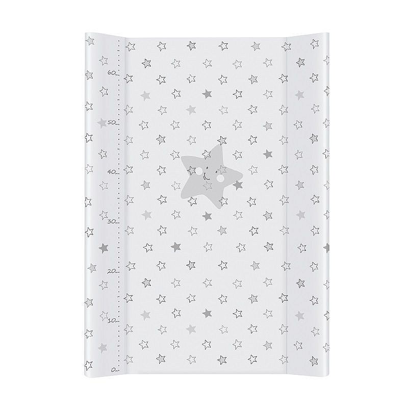 CEBABABY pārtinamā virsma ar cietu pamatni 70x50cm STARS GREY W-200-002-260