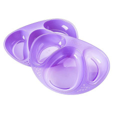 TOMMEE TIPPEE EXPLORA 3 daļīgs šķīvis, no 12 mēn, 2 gab. violets