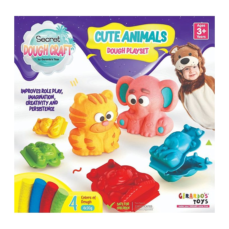 GERARDOS TOYS plastilīna komplekts CUTE ANIMALS 3g+ 56455