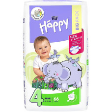 HAPPY Maxi BIG PACK autiņbiksītes 4 izmērs 8-18kg 66gab.