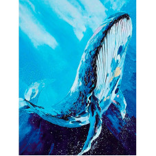 TSVETNOY Dimantu mozaīkas komplekts 40x50cm Majestic Whale, LG244e