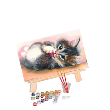 TSVETNOY Gleznošanas komplekts pēc numuriem 40x50cm Little Kitten, MG2076e