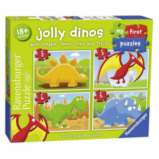 RAVENSBURGER puzle 4in1 Jolly Dinos 18m+ R 07289