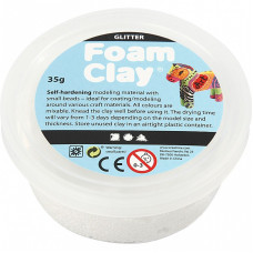 CREATIV Foam Clay dekorēšanas masa 35g Glitter White, 78813