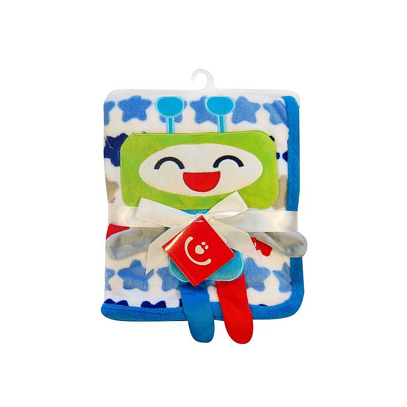 BOBOBABY pleds ar 3D aplikāciju 76*102cm KCSN-04 Star Robot