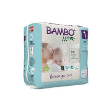 Bambo Nature autiņbiksītes 1 izmērs 2-4kg 22gb./iepak., NBAMB4435 IZPĀRDOŠANA