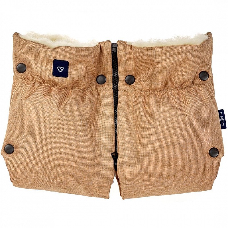 WOMAR iMove Melanz divdaļīgie ratu cimdi ar rāvējslēdzi, 21 BEIGE