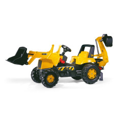 ROLLY TOYS pedāļu traktors-iekrāvējs ar ekskavatoru Rolly Junior JCB 812004