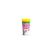 MUNCHKIN Miracle 360 WildLove Sippy krūzīte, 266 ml, zilonis, Miracle 360,  6m+, 05193202