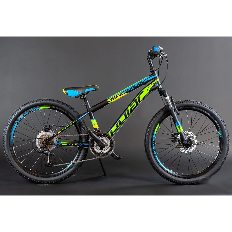 POLAR SONIC FS velosipēds 24", Black/green/blue