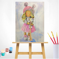 TSVETNOY Gleznošanas komplekts pēc numuriem 30x40cm Olivia Doll, ME1101e