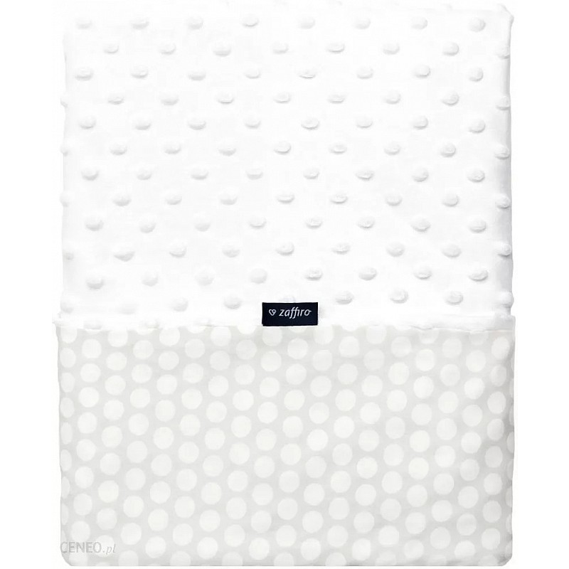 WOMAR MINKY divpusējs pleds 75x100cm White dots/grey-white