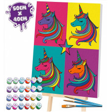 SPLAT PLANET Gleznošanas komplekts pēc numuriem 40x50cm POP UNICORN, SP45300