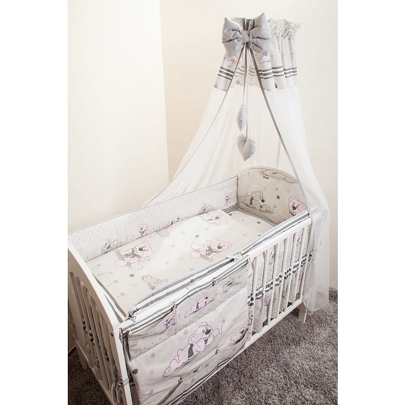 ANKRAS DREAMER Gultas veļas komplekts no 6 daļām 135x100/360cm, pelēks